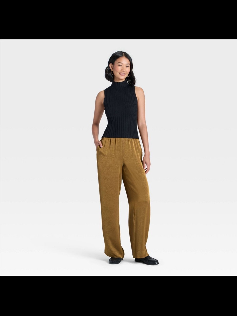 Target Metallic Gold Wide-Leg Trousers